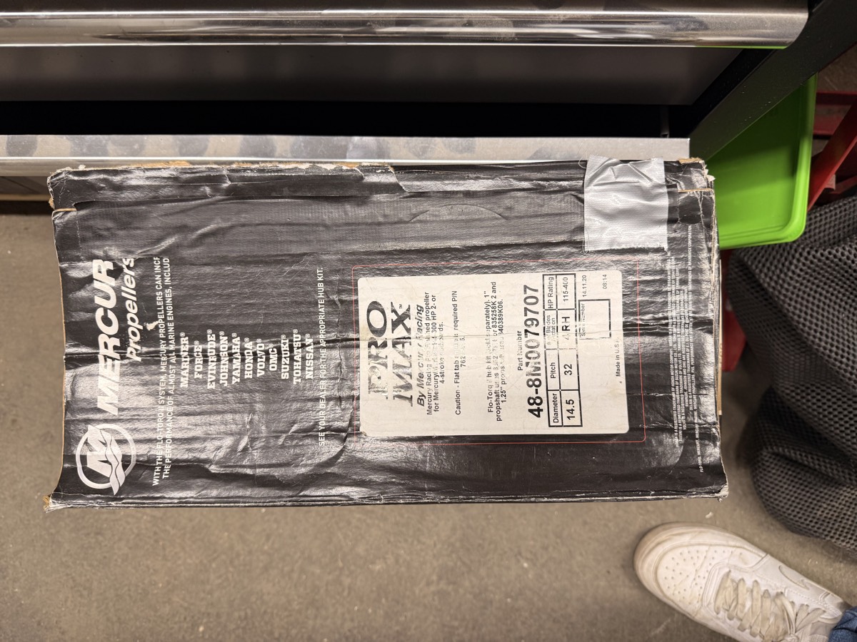 Mercury Pro Max propeller originalförpackning 48-8M0079707